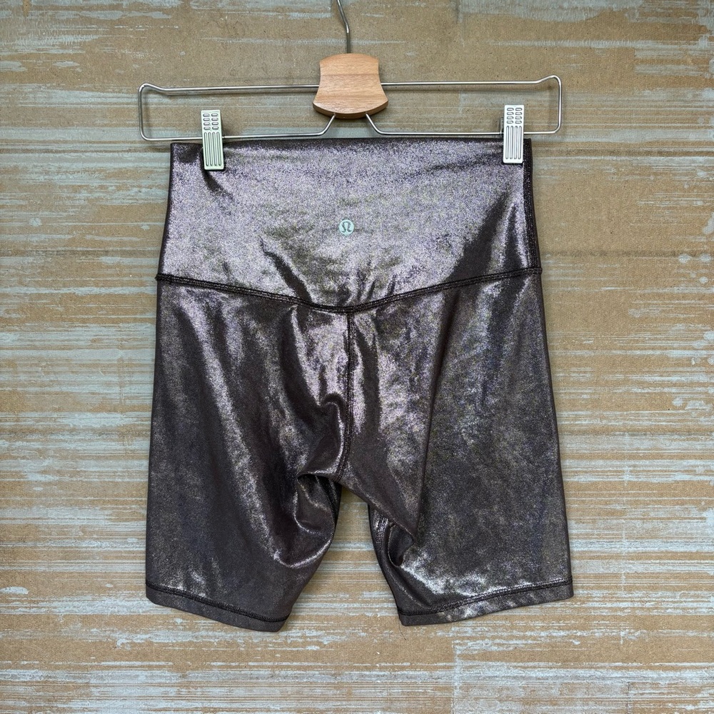 lululemon athletica Shimmering Gray Bike Shorts